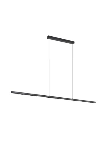 Luminária pendente linear LED preta MECA 38W, 1600 mm de comprimento, 2850 lm/3200 lm 3000 K/4000 K