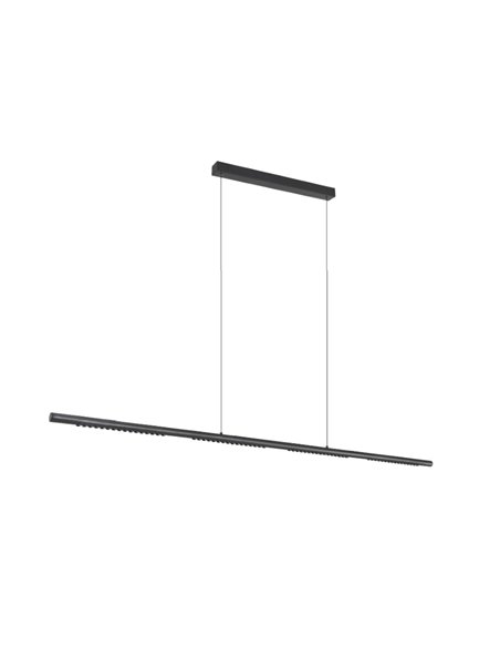 Suspension linéaire LED noire MECA 38 W, longueur 1 600 mm, 2 850 lm/3 200 lm, 3 000 K/4 000 K