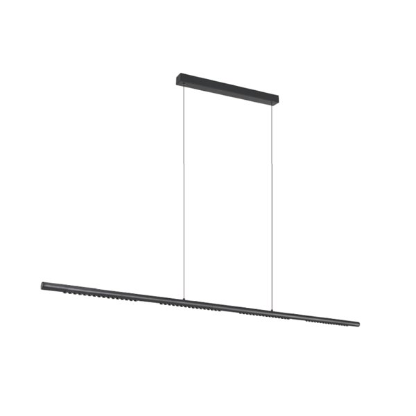 Lámpara LED lineal colgante 38W MECA negra, 1600mm de largo, 2850lm/3200lm 3000K/4000K