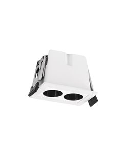 Foco rectangular LED de empotrar 2L blanco BLAU, 68x45mm en corte de 60x40mm, 6W 360Lm 3000K