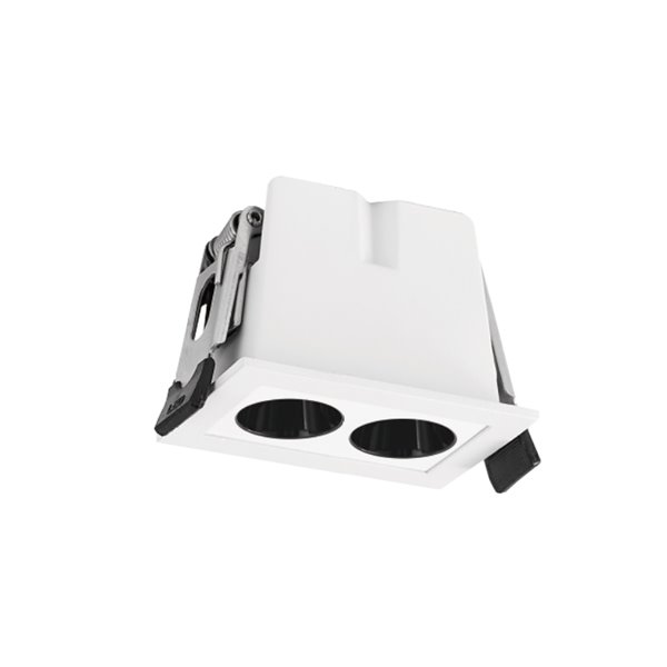 Foco rectangular LED de empotrar 2L blanco BLAU, 68x45mm en corte de 60x40mm, 6W 360Lm 3000K