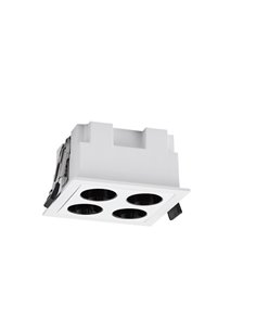 Foco para empotrar cuadrado LED 4L blanco BLAU, 75x75mm en corte de 70x70mm, 10W 750Lm 3000K