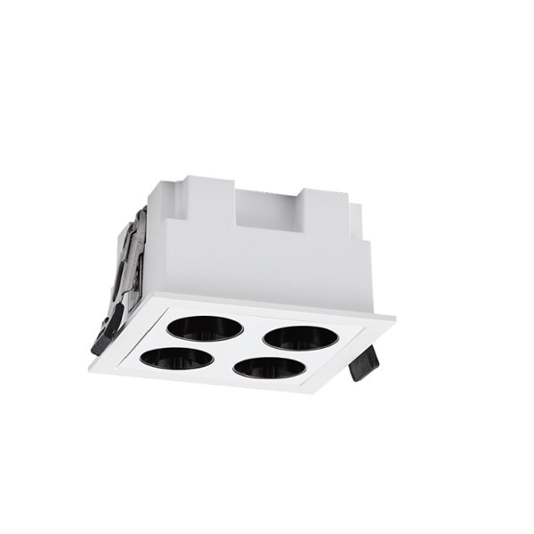 Foco para empotrar cuadrado LED 4L blanco BLAU, 75x75mm en corte de 70x70mm, 10W 750Lm 3000K