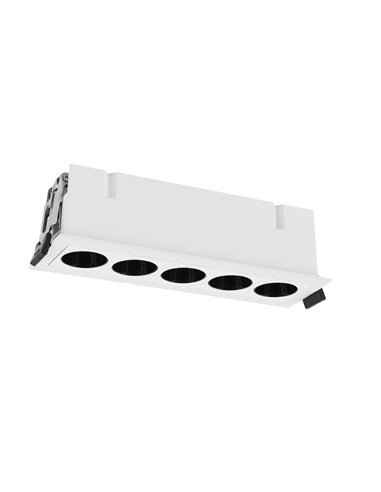 Foco LED de empotrar 5L blanco BLAU, 147x45mm en corte de  140x40mm, 12W  840Lm 3000K