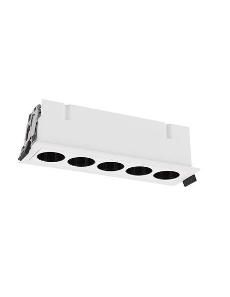 Foco LED de empotrar 5L blanco BLAU, 147x45mm en corte de  140x40mm, 12W  840Lm 3000K