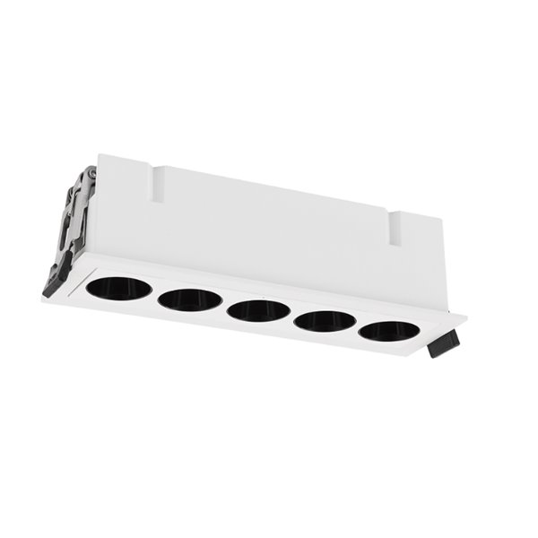 Foco LED de empotrar 5L blanco BLAU, 147x45mm en corte de  140x40mm, 12W  840Lm 3000K