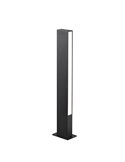 Bolardo LED exterior moderno LOTUS negro, 10W 690Lm, 3000K IP65, 60cm