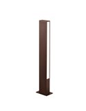 Bolardo LED exterior decorativo LOTUS corten, 10W 690Lm, 3000K IP65, 60cm