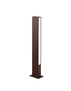 Bolardo LED exterior decorativo LOTUS corten, 10W 690Lm, 3000K IP65, 60cm