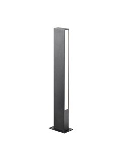 Bolardo LED exterior minimalista LOTUS gris oscuro, 10W 690Lm, 3000K IP65, 60cm