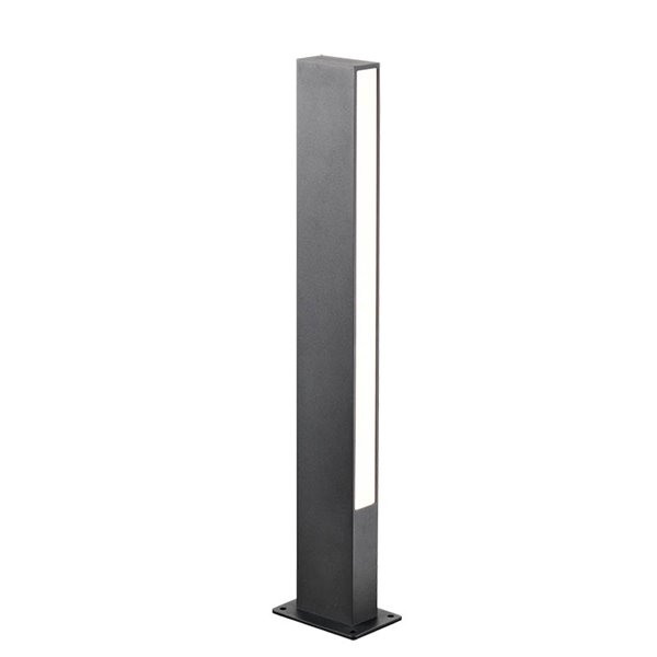 Bolardo LED exterior minimalista LOTUS gris oscuro, 10W 690Lm, 3000K IP65, 60cm