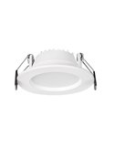 Downlight LED CCT NASAO 6W embutido, branco, Ø 85 mm com recorte de 75 mm