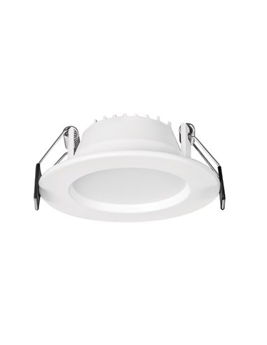 Downlight LED CCT NASAO 6W embutido, branco, Ø 85 mm com recorte de 75 mm
