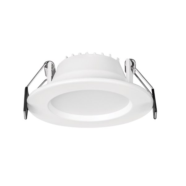 Downlight LED CCT NASAO 6W embutido, branco, Ø 85 mm com recorte de 75 mm