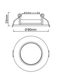 Downlight empotrable LED CCT 6W NASAO blanco, Ø 85mm con corte de 75mm