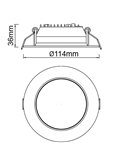 Downlight empotrable LED CCT 12W NASAO blanco, Ø 115mm con corte de 105mm
