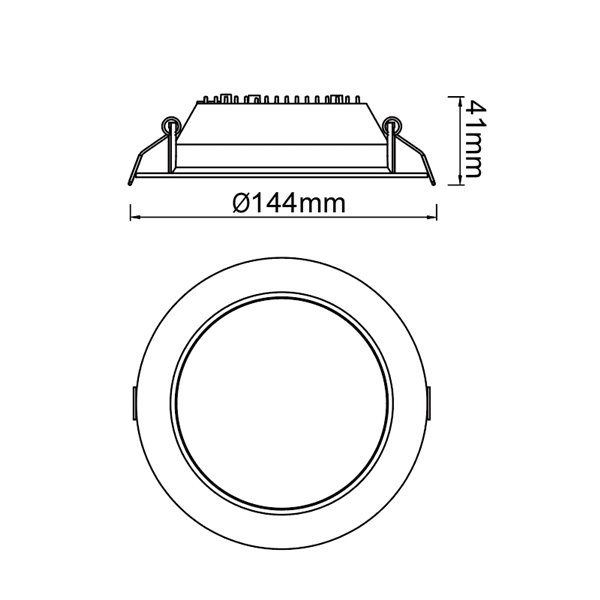 Downlight LED empotrable CCT 15W NASAO blanco, Ø 135mm con corte de 125mm