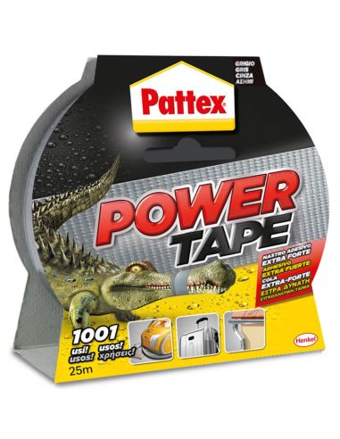 PATTEX Power Tape Cinta Americana Gris 48mm x 25m Extra Fuerte | 1001 Uso