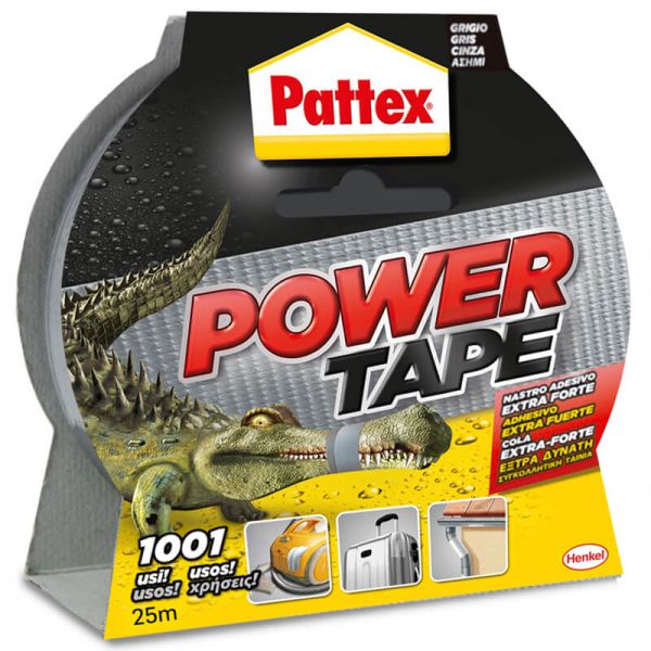 PATTEX Power Tape Cinta Americana Gris 48mm x 25m Extra Fuerte | 1001 Uso