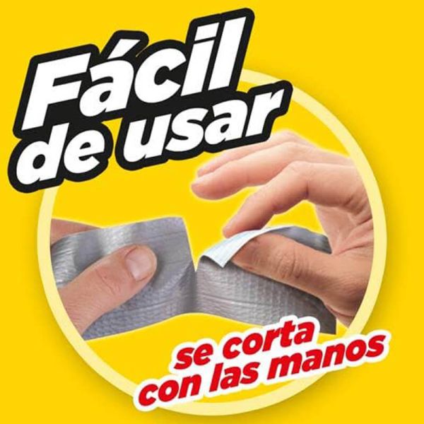PATTEX Power Tape Cinta Americana Gris 50mm x 10m | Impermeable y Extra Fuerte