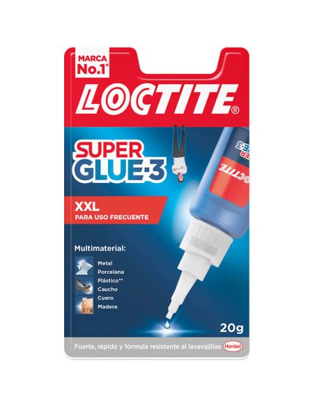 LOCTITE SG3 XXL Pegamento Líquido Transparente 11g | Triple Resistencia y Secado Rápido