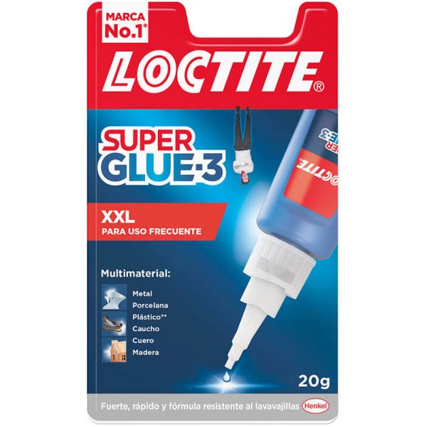LOCTITE SG3 XXL Pegamento Líquido Transparente 11g | Triple Resistencia y Secado Rápido