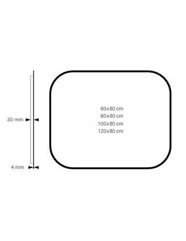 Espelho de banheiro com retroiluminação LED tripla MENORCA com moldura preta, CCT 3000K-4500K-6000K e antiembaçante IP44