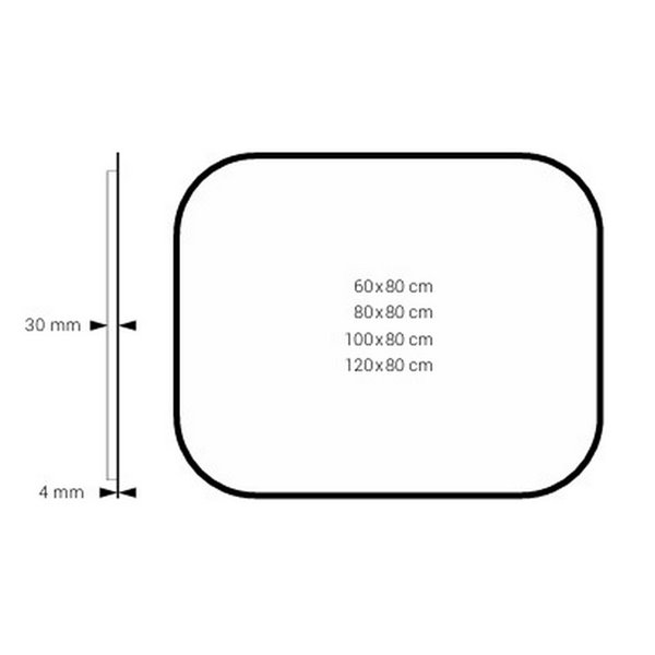 Miroir de salle de bain MENORCA Triple Touch rétroéclairé par LED avec cadre noir, CCT 3000K-4500K-6000K et antibuée IP44