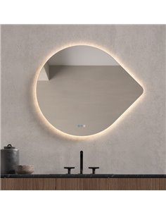 Espelho retroiluminado LED triplo toque GUADALUPE CCT 3000K-4500K-6000K e antiembaçante IP44