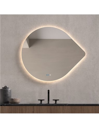 Espelho retroiluminado LED triplo toque GUADALUPE CCT 3000K-4500K-6000K e antiembaçante IP44