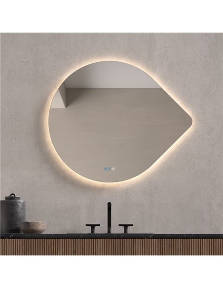 Espejo LED retroiluminado GUADALUPE Triple Touch Táctil CCT 3000K-4500K-6000K y Antivaho IP44