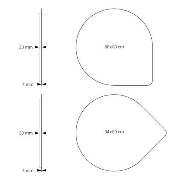 Miroir LED rétroéclairé triple tactile GUADALUPE CCT 3000K-4500K-6000K et antibuée IP44