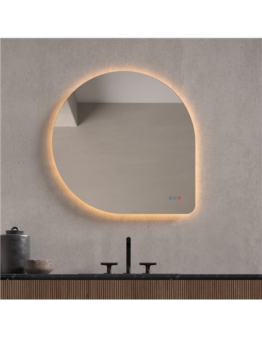 Espejo LED retroiluminado GUADALUPE Triple Touch Táctil CCT 3000K-4500K-6000K y Antivaho IP44