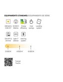 Espejo retroiluminado LED para baño ELCHE banda de luz frontal Triple Touch Táctil CCT 3000K-4500K-6000K y Antivaho IP44