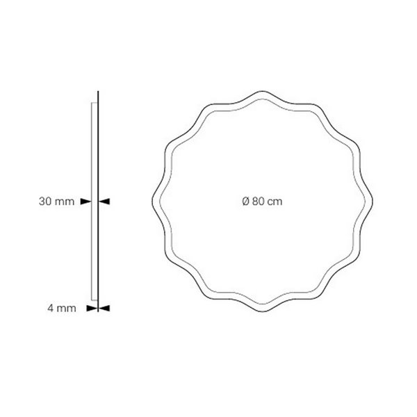 Miroir de salle de bain rétroéclairé LED ELCHE avec bande lumineuse frontale Triple Touch CCT 3000K-4500K-6000K et antibuée IP44