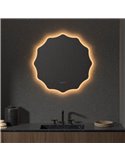 Espejo retroiluminado LED para baño ELCHE banda de luz frontal Triple Touch Táctil CCT 3000K-4500K-6000K y Antivaho IP44