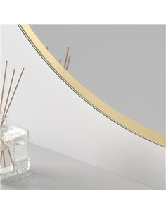 Miroir rond DELFOS sans lumière avec cadre doré 120x95cm 2