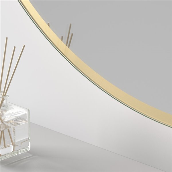 Miroir rond DELFOS sans lumière avec cadre doré 120x95cm