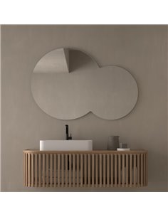 Miroir rond sans lumière et sans cadre MICENAS 120x80cm