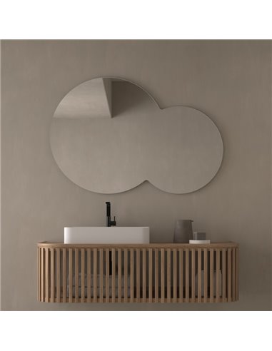 Miroir rond sans lumière et sans cadre MICENAS 120x80cm