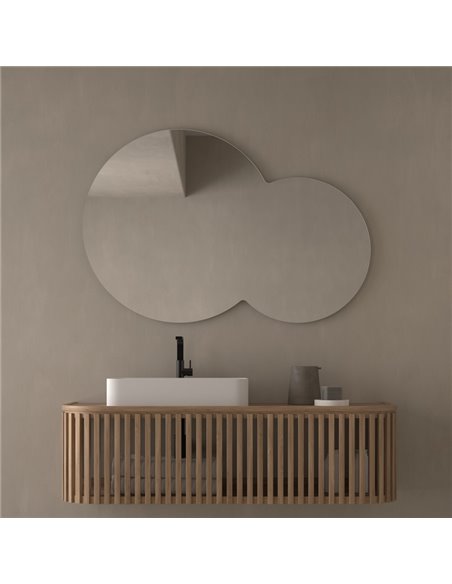 Miroir rond sans lumière et sans cadre MICENAS 120x80cm