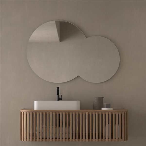 Miroir rond sans lumière et sans cadre MICENAS 120x80cm