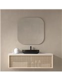 Espelho de banheiro sem iluminação em Istambul, cantos arredondados e bordas polidas, vários tamanhos