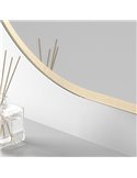 Espejo LED para baño retroiluminado con marco oro QUITO Triple Touch Táctil CCT 3000K-4500K-6000K y Antivaho IP44