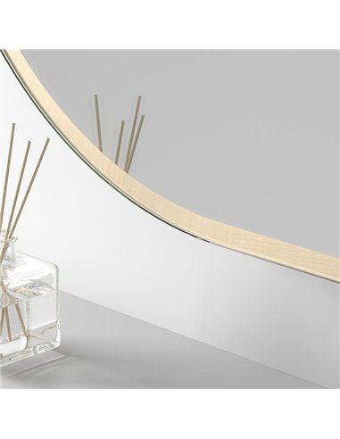 Miroir de salle de bain rétroéclairé à LED QUITO Triple Touch avec cadre doré, CCT 3000K-4500K-6000K et antibuée IP44