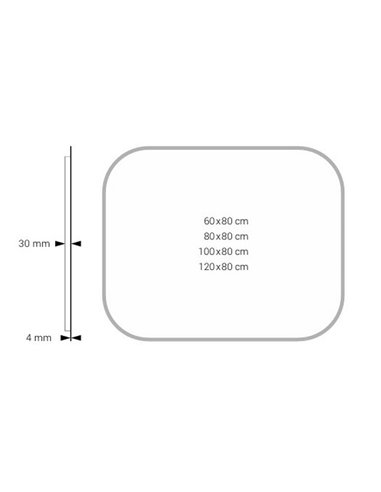 Espejo LED para baño retroiluminado con marco oro QUITO Triple Touch Táctil CCT 3000K-4500K-6000K y Antivaho IP44