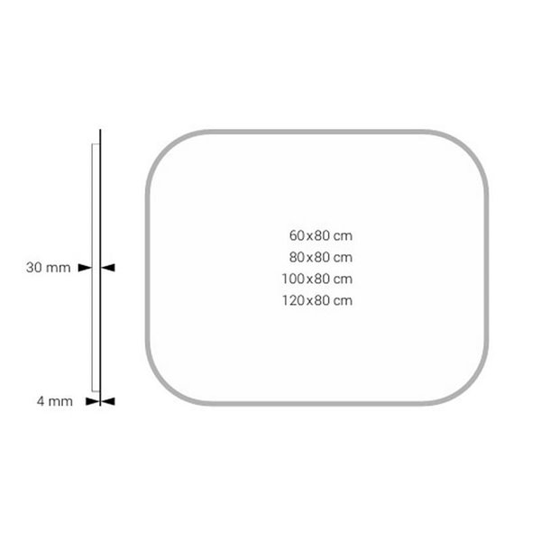 Espejo LED para baño retroiluminado con marco oro QUITO Triple Touch Táctil CCT 3000K-4500K-6000K y Antivaho IP44