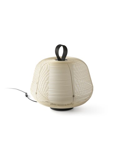 Lámpara de exterior portátil NARA beige IP65 para terrazas, con cable, E27 (no incl.)