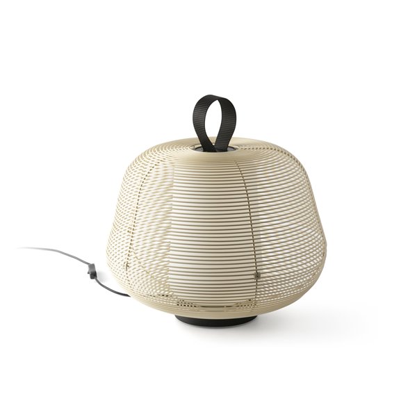 Lámpara de exterior portátil NARA beige IP65 para terrazas, con cable, E27 (no incl.)