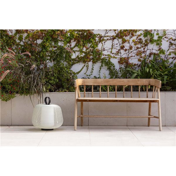 Luminária externa portátil NARA bege IP65 para terraços, com cabo, E27 (não incl.)